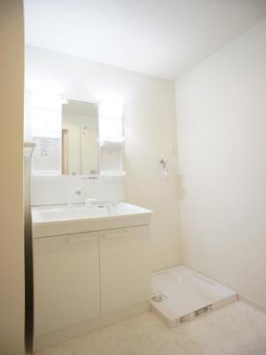 Washroom. A busy morning to happy hair washing basin with vanity