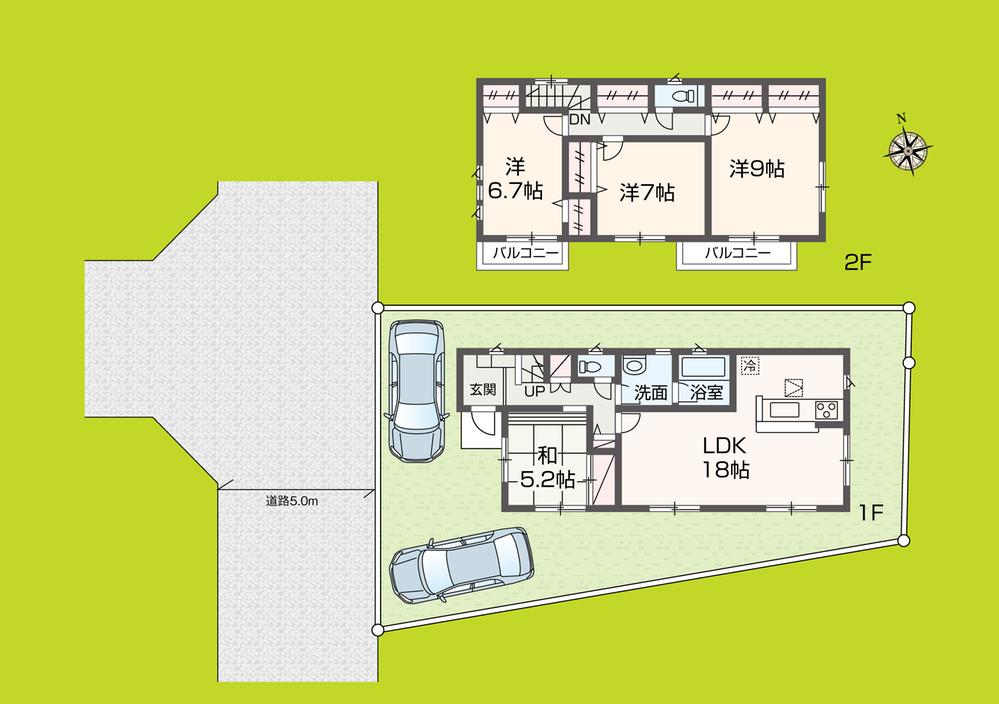 Floor plan. 42,800,000 yen, 4LDK, Land area 146.46 sq m , Good building area 109.35 sq m usability 4LDK