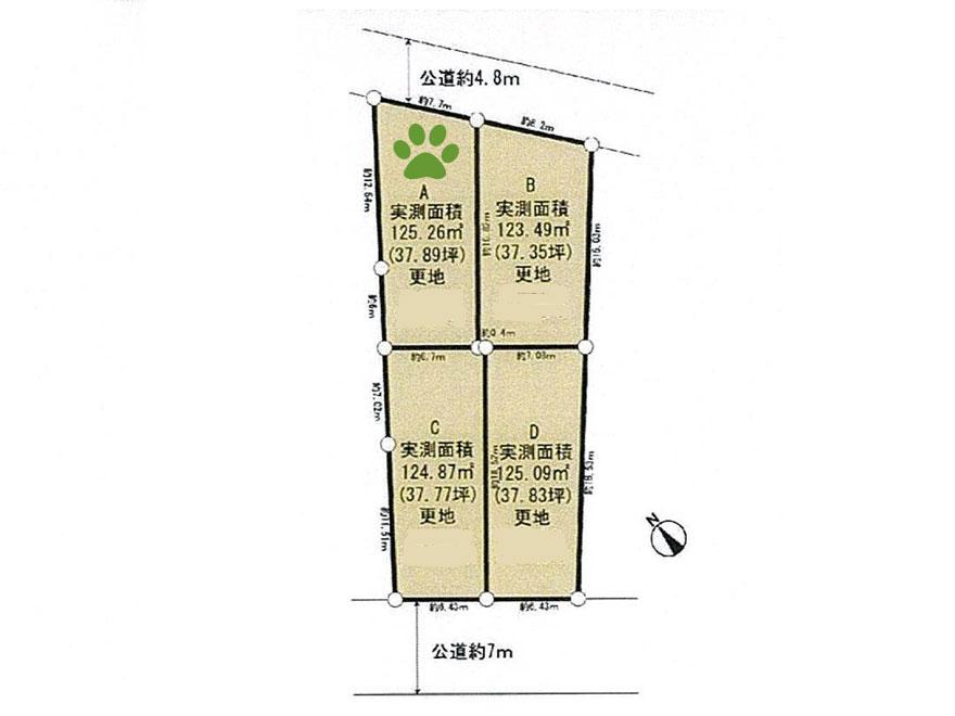 Compartment figure. Land price 29 million yen, Land area 125.26 sq m