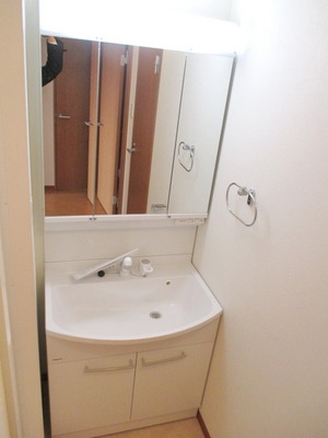 Washroom. Shampoo is vanity