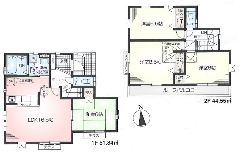 Floor plan. (4), Price 46,800,000 yen, 4LDK, Land area 130.5 sq m , Building area 96.39 sq m