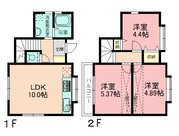 Floor plan. 24,800,000 yen, 3LDK, Land area 73.92 sq m , Building area 58.31 sq m