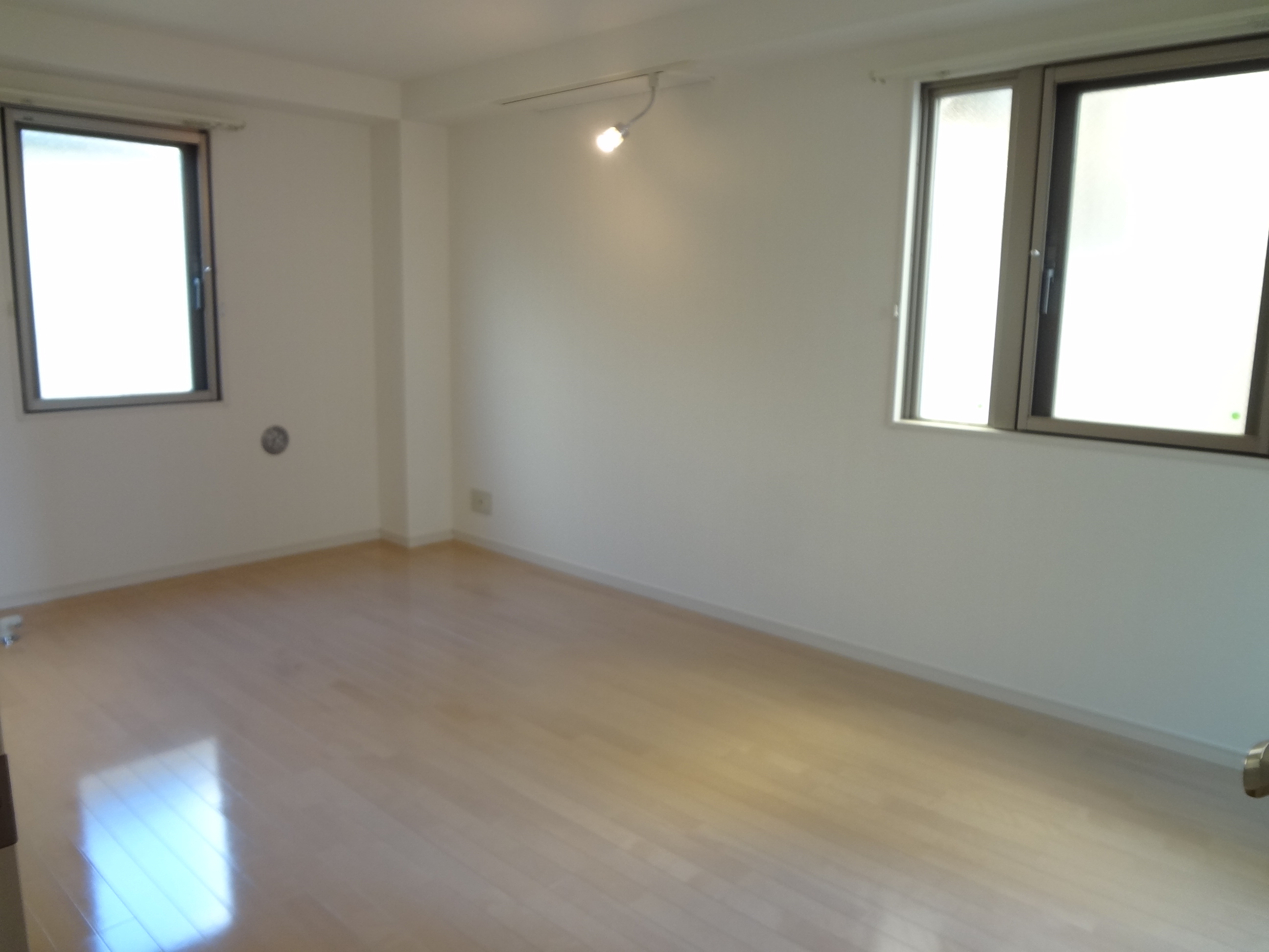 Living and room. Beautiful flooring anyway window often