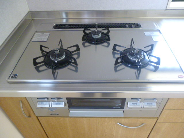 Kitchen. 3-neck gas stove grill