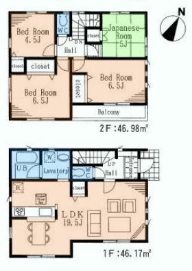 Floor plan. (4), Price 35,800,000 yen, 4LDK, Land area 204.15 sq m , Building area 93.15 sq m