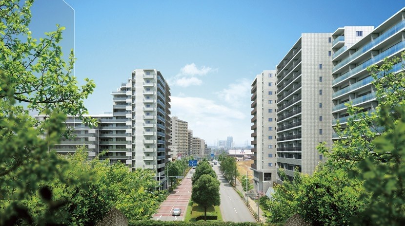 Those Exterior CG (the planning stage of the drawing was raised to draw based on, In fact a slightly different. Planting of Rendering CG is not something drawn on the assumption the state at the time of a particular season, your tenants)