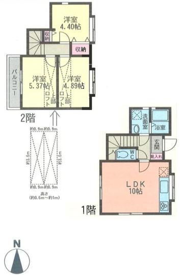 Floor plan. 24,800,000 yen, 4LDK, Land area 73.92 sq m , Building area 58.31 sq m