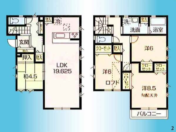 Floor plan. 51,800,000 yen, 4LDK, Land area 132.19 sq m , Building area 114.27 sq m