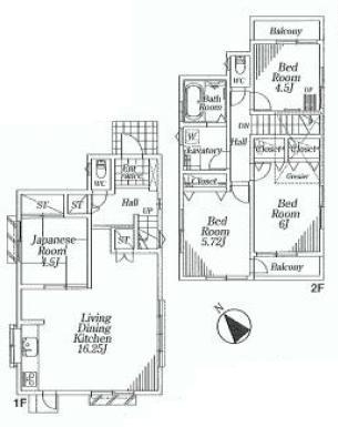 Floor plan. 37 million yen, 4LDK, Land area 114.33 sq m , Building area 88.24 sq m Mato