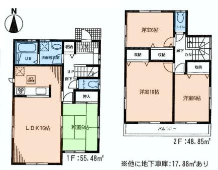 Floor plan. (1), Price 43,800,000 yen, 4LDK, Land area 162.55 sq m , Building area 104.33 sq m