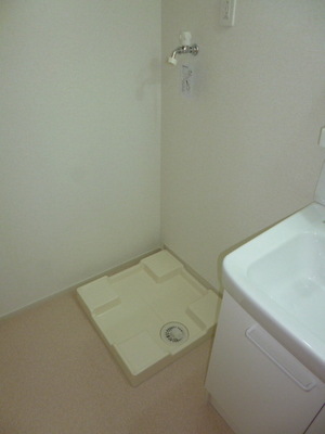 Washroom. Waterproof bread with washing machine Storage