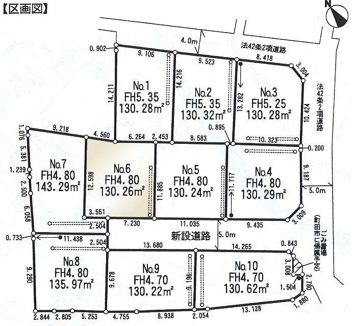 Compartment figure. Land price 21,800,000 yen, Land area 130.26 sq m