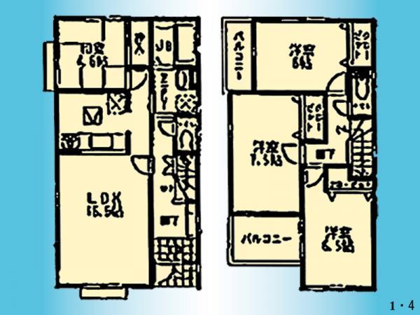 Floor plan. 34,800,000 yen, 4LDK, Land area 171.42 sq m , Building area 97.7 sq m