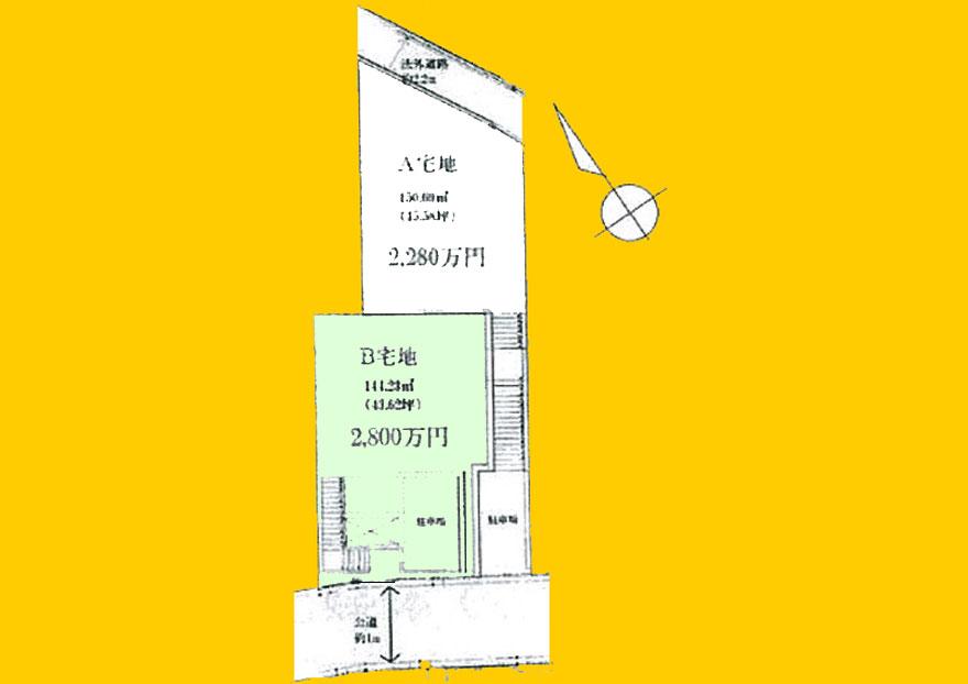 Compartment figure. Land price 28 million yen, Land area 144.23 sq m