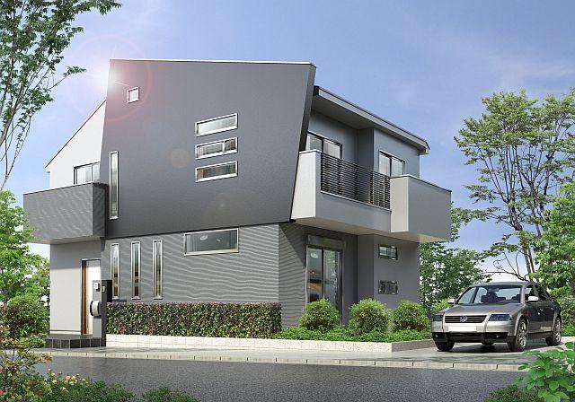 Rendering (appearance). Rendering (appearance): design house nestled in the lush residential area
