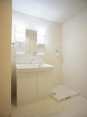 Washroom. A busy morning to happy hair washing basin with vanity