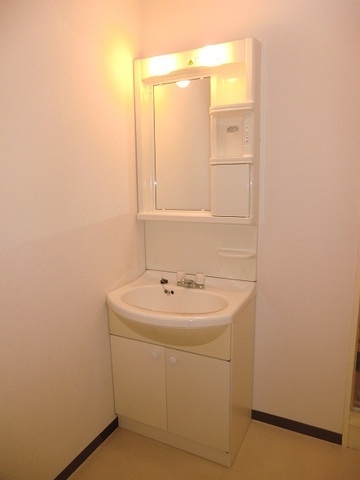 Washroom. With storage vanity