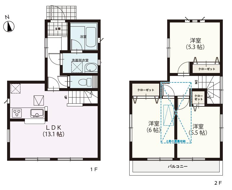Floor plan. 33,800,000 yen, 3LDK, Land area 89.52 sq m , Building area 71.28 sq m