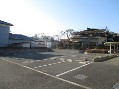 Parking lot. It is on-site parking