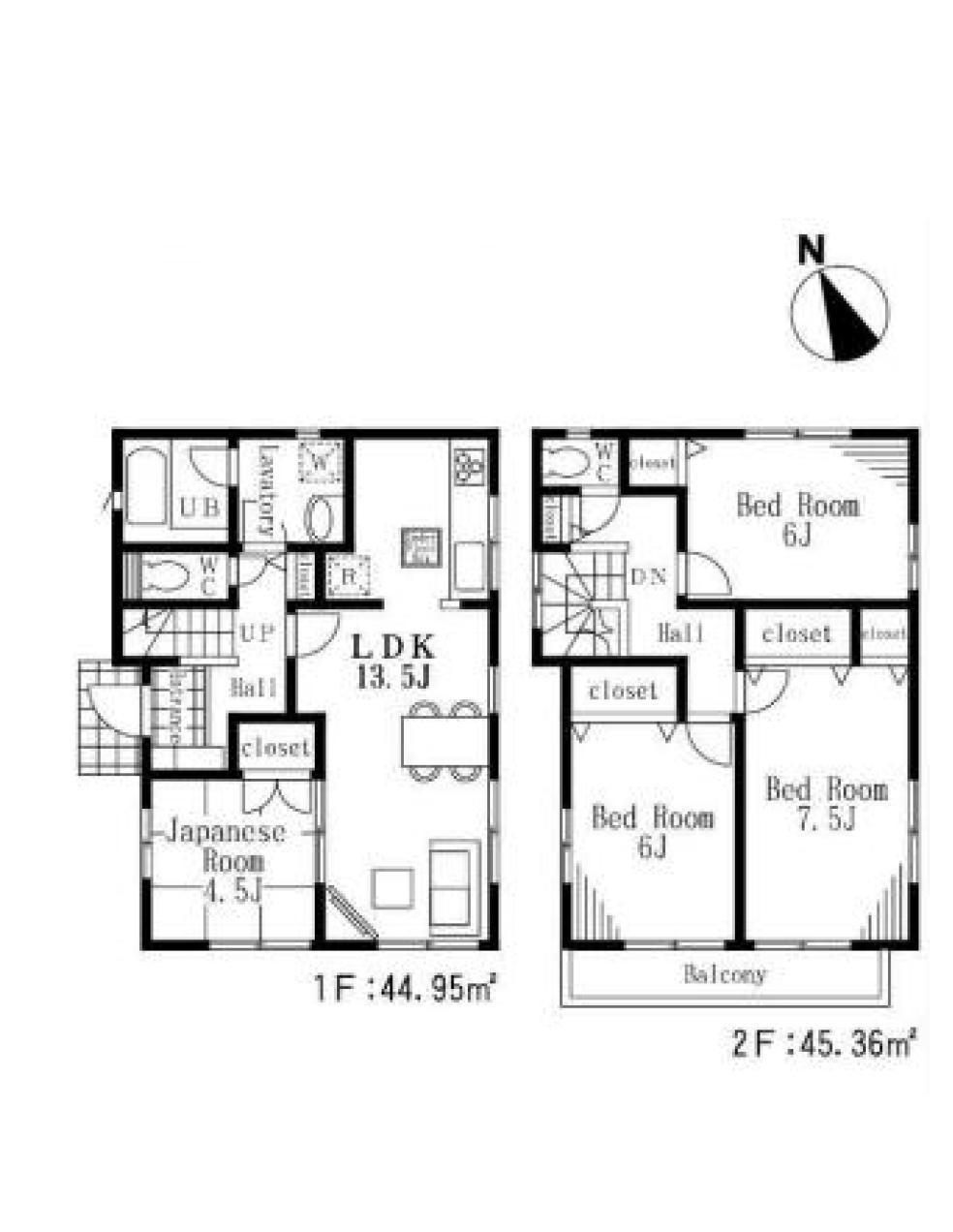 Floor plan. (4 Building), Price 28.8 million yen, 4LDK, Land area 111.95 sq m , Building area 90.31 sq m