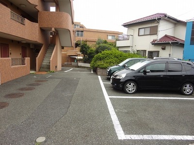 Parking lot. There is parking lot