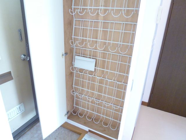 Entrance. Shoes of about three persons have is can be stored