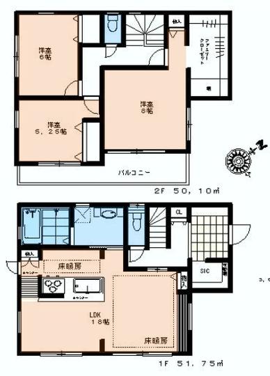 Floor plan. 39,800,000 yen, 3LDK, Land area 130.68 sq m , Building area 101.68 sq m