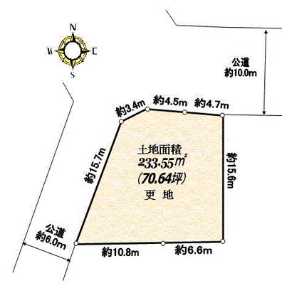 Compartment figure. North ・ Northwest corner lot. 