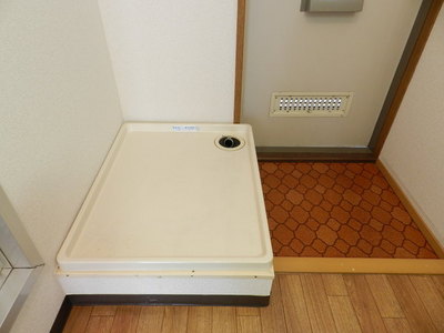 Washroom. It is indoor washing machine with yard