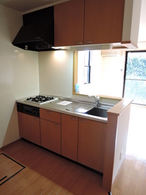 Kitchen. Two-burner stove ・ Grill with a kitchen