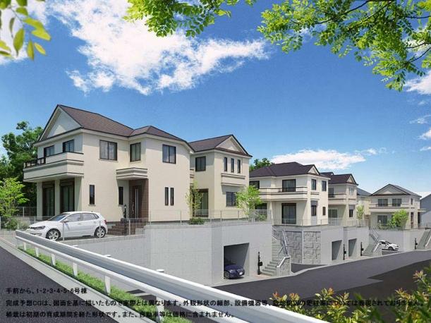 Rendering (appearance). Is also a good many living environment also commercial facilities around in the residential area, calm atmosphere in the Nagatsuta Station a 10-minute walk. 