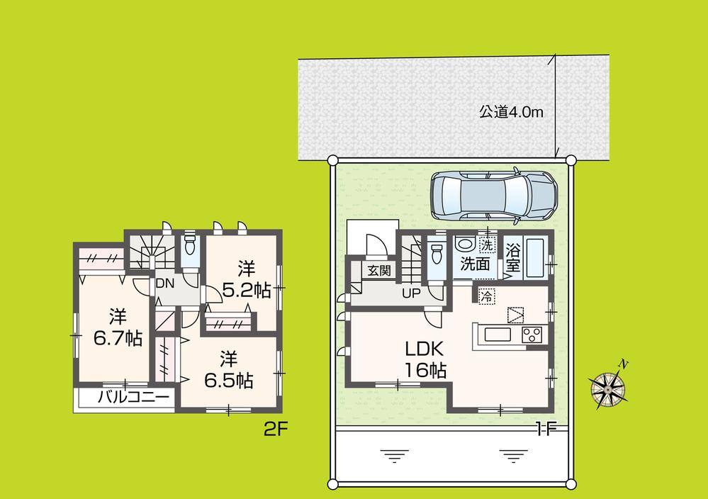 Floor plan. 37,800,000 yen, 3LDK, Land area 106.45 sq m , Building area 83.63 sq m Floor