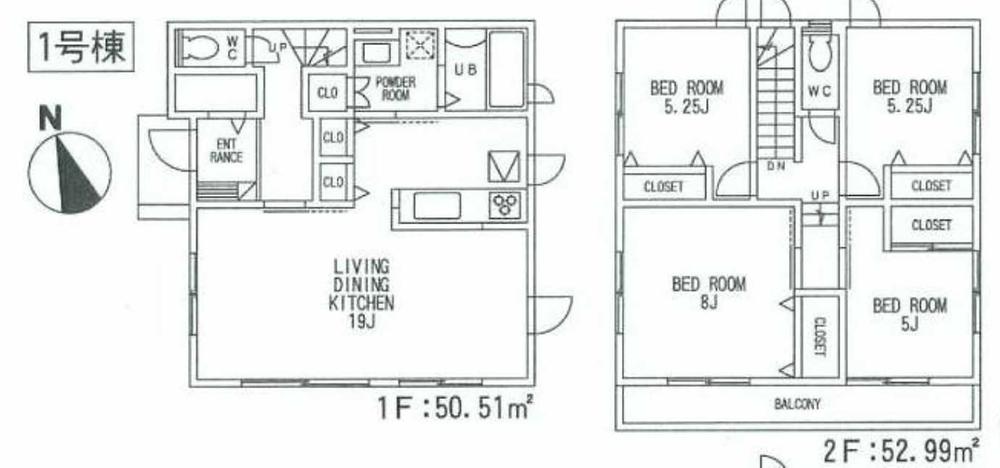 Floor plan. (1), Price 34,800,000 yen, 4LDK, Land area 132.5 sq m , Building area 103.5 sq m