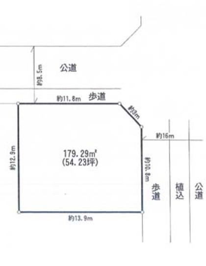 Compartment figure. Land price 48 million yen, Land area 179.29 sq m