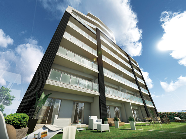 Shared facilities.  [Exterior - Rendering] Wide range of generations of sensibility is in harmony, Machida to form a rich cultural sphere. As a new residence to be in response to the sensibility, Planning the same property. To keynote a simple color ring of off-white, Adopted a dark gray tile in four of Marion as an accent of the form design. Also, Balcony of all Tay, We used glass handrail a sense of transparency to the open feeling of the room is enhanced. (Which was caused to draw based on the drawings, In fact a slightly different. It has become unsettled about the size of the planting, At the time of completion, It does not grow to about Rendering)