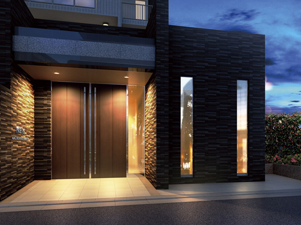 Buildings and facilities. Commitment pulled the lives ease, Zentei southwest-facing land plan. All 27 House walk-in closet or walk-through closet equipment, Daylighting ・ All 12 types of planning with excellent ventilation. (Entrance Rendering / Which was raised drawn based on drawing, In fact a slightly different. It has become unsettled about the size of the planting, At the time of completion, It does not grow to about Rendering)