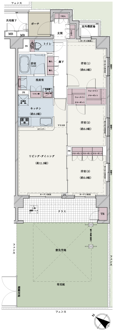 Floor: 3LDK + 2WIC + TR, the occupied area: 72.99 sq m
