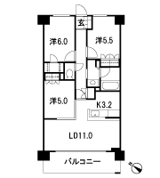 Floor: 3LDK + WIC, the occupied area: 67.89 sq m