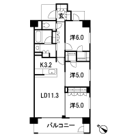 Floor: 3LDK + 2WIC + TR, the occupied area: 72.99 sq m