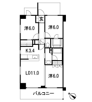 Floor: 3LDK + 2WIC, occupied area: 71.17 sq m