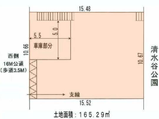 Compartment figure. Land price 33,800,000 yen, Land area 165.29 sq m
