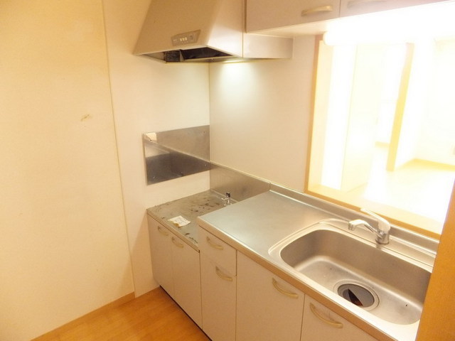 Kitchen. Two-burner gas stove can be installed