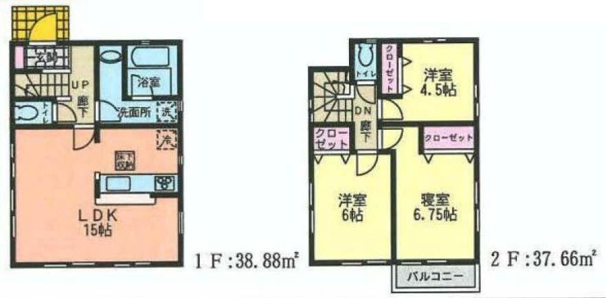 Floor plan. (1), Price 25,800,000 yen, 3LDK, Land area 120.6 sq m , Building area 76.54 sq m