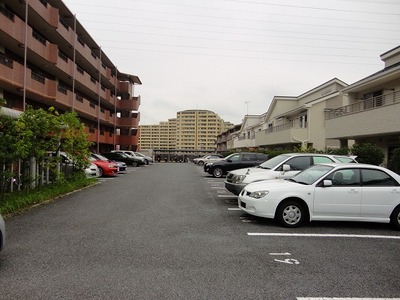 Parking lot. Parking is wide