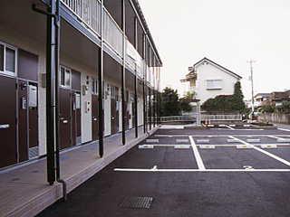 Parking lot. On-site asphalt parking