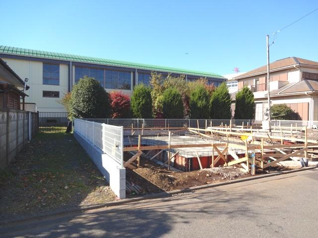 Local appearance photo. Building 2 Foundation work in