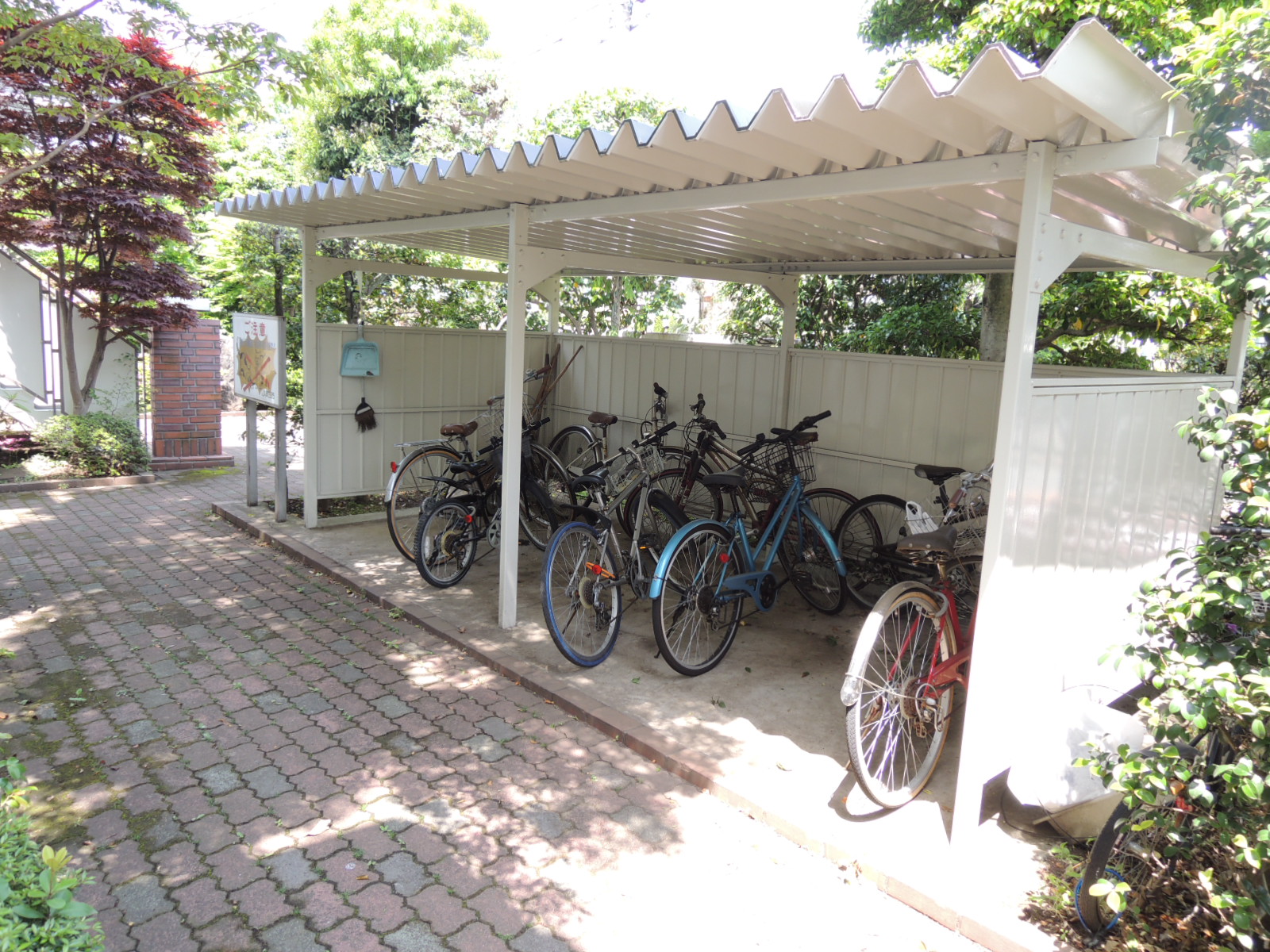 Other common areas. On-site bicycle parking lot