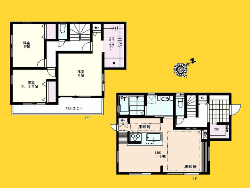 Floor plan. 39,800,000 yen, 3LDK, Land area 130.68 sq m , Building area 101.02 sq m