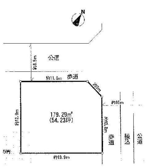 Compartment figure. Land price 48 million yen, Land area 179.29 sq m
