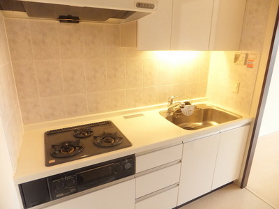 Kitchen. 3-neck gas system kitchen with grill